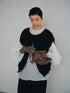 lamb leather shoulder bag